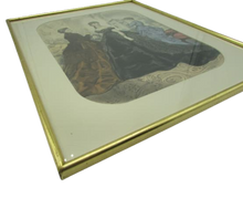 Charger l&#39;image dans la galerie, gravures de mode XIXème siècle encadrées bois doré
